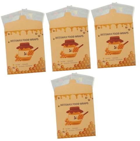 Beavorty 12 STK Bienenwachs Wickeln Bienenwachstücher für den Haushalt Bio-Bienenwachstuch Burger küchenartikel Beewax Food Wraps Dekor Konservierungsfolien für Kuchen Küchenwaren Baumwolle