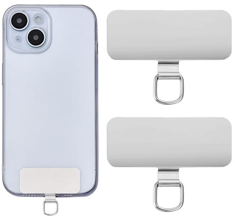 NATOSU 2 ciondoli per cellulare in acciaio inox, per la maggior parte degli smartphone