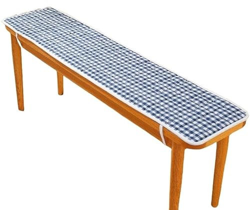 LIUYUYOUGO Bankauflage Outdoor,Bankkissen Für Draußen 2/3 Sitzer Weiche Baumwolle Kariert Sitzkissen Für Draußen Klassisches Plaid rutschfest Rechteckig Sitzpolster Für Garten Terrasse Drinnen