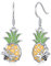 PROESS Ananas Bienen Ohrringe 925 Sterling Silber Klein Biene Dangle Ohrringe Ananas Schmuck Geschenke für Frauen und Mädchen