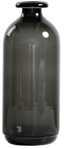 Cutfouwe Vase en verre noir pour fleurs, vases pour centres de table, décoration de table basse, grande taille