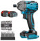 ANUPTTA Schlagschrauber, Ersetzen für Makita 18V mit 2x5500mAh Akku, Drehmoment Auf 25+1 Stufen, Brushless Cordless Drehmoment 350Nm, mit LED-Licht Elektrowerkzeug für Haus und Garten DIY