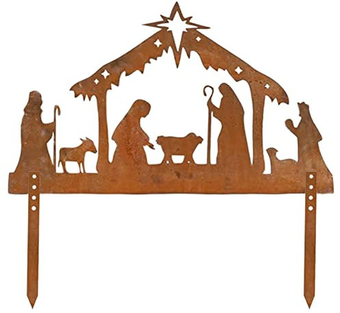 Krippen-Silhouette – Weihnachtskrippe Set, wetterfeste Krippendekoration | Jesuskind Weihnachten Beutel Wasserdichtes Design Dekorative Krippenfigur für Weihnachten