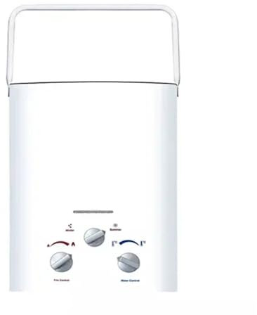 YQVEOT Instant Water Heater, LPG Propane Gas Tankless Water Heater 6L Outdoor Camping Instant Bath With Shower Head Hot Water Heater Boiler Car Truck Tent for Kitchen Bathroom(Bianco)