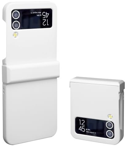Samsung Galaxy Z Flip 3 Cover pieghevole, stabile, ultra sottile, leggera, protezione dalle radiazioni, protezione all-inclusiva per il vostro telefono cellulare, antigraffio, anti-vibrazioni (bianco)