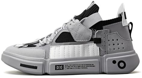 Zapatillas Deportivas Multicolores de Moda for Hombre for Baloncesto, Running, Ropa Informal(Grey,42 EU)