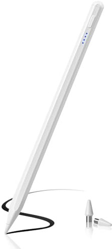 DAORANGE Stylus Pen for Touch Screens, Rechargeable Universal High Precision Tablet Stylus Pencil Compatible with iPad, Android, Samsung, Xiaomi, Huawei, Smartphones and Tablets Devices (White)
