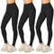Merry Style Damen Leggings Baumwolle für das ganze Jahr Bequeme Leggings Blickdicht Damen Ideal für Yoga Sport Gym und Freizeit MS10-198 (Schwarz 3-er Pack, S)