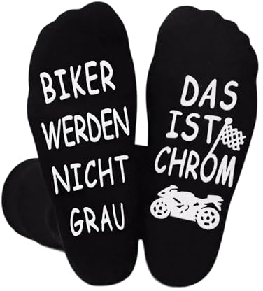 ZoeWei Motorrad Geschenke Socken, Motorrad Geschenke für Männer Lustige Geschenk für Motorradfahrer Geburtstagsgeschenk für Papa Opa Ehemann Freund