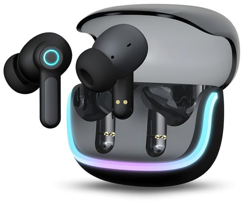 Cuffie Bluetooth senza fili, auricolari Bluetooth 5.4, 60H, 4 Mic con riduzione del rumore ENC, caschi senza fili, impermeabili, ricarica rapida USB-C, vestibilità comoda cuffie premium (G07 Earbuds)