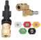 CWOQOCW Adaptateur de nettoyeur haute pression 6,35 mm Raccord femelle à connexion rapide avec 5 buses pour Lavor pour Sterwins pour Parkside PHD