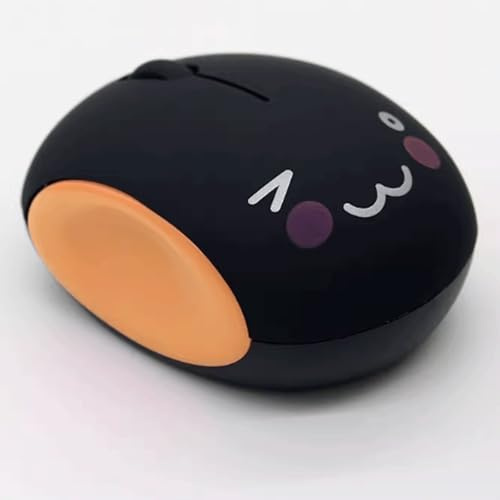 ROSEEONNE Souris Gamer Souris sans Fil Mignonne avec récepteur USB 2,4 GHz, Double Mode, clics Silencieux for Ordinateurs Portables et PC, avec Tapis de Souris sans Fil Souris(Oranje,Blink)