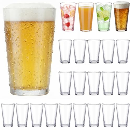 Patelai 16 oz Pint Glasses Set of 24 Bar Glasses Drinking
