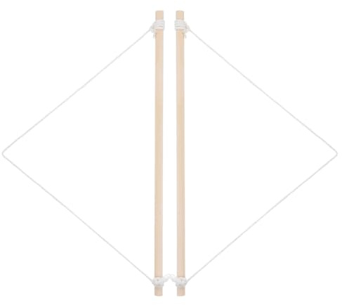JOINPAYA Holz Fahnenmast 2 Stück für Flaggen und Banner, Beige