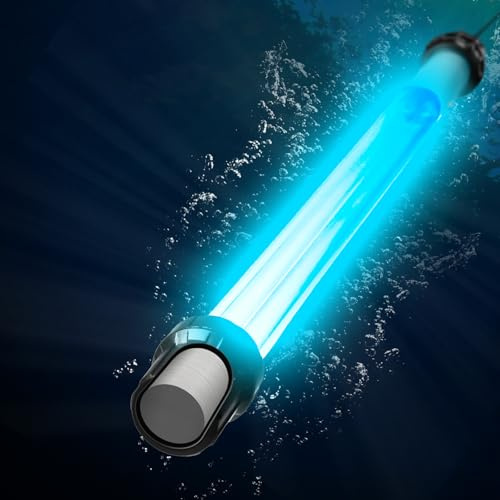 coospider-repta Luz UV de 55 W para estanque de 500-6000 galones, clarificador de agua UV para estanque koi, piscina, spa, tanque de peces grande, inmersión fría para limpieza de agua verde