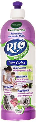Rio - Tutto Cucina, Igienizzante, Sgrassante, Lucidante, Deodorante, Profumo Verdello - 3 pezzi da 750 ml [2250 ml]