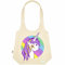 graent Einhorn - Baumwolltasche/Einkaufstasche (Bio-Baumwolle & Fairtrade)