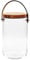 Lumix® LED Deco Glass Long Solarlicht Dekoleuchte Sonnenglas Solarlampe mit Bambusdeckel Mundgeblasenes Glas Dekoration Warmweiß inkl. USB-Port Leder Trageriemen In & Outdoor 22510
