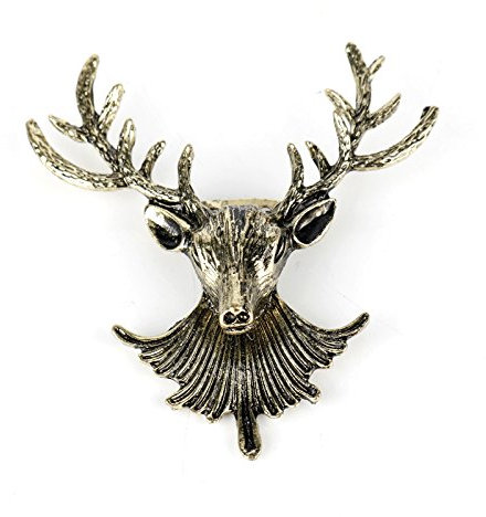 Patch Nation Hirschkopf Geweih Hirsch Elch Brosche Anstecker