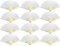 Woohome 12 PCS Hand Fan Foldable Paper Fan for Dancing, Part, Picnic, Wedding Party Gift, Guest Favour Wedding Decoration (White)