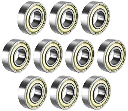 sourcing map 10 Stück Rillenkugellager 699Z Doppelschild 9mm x 20mm x 6mm Kugellager Kohlenstoffstahl