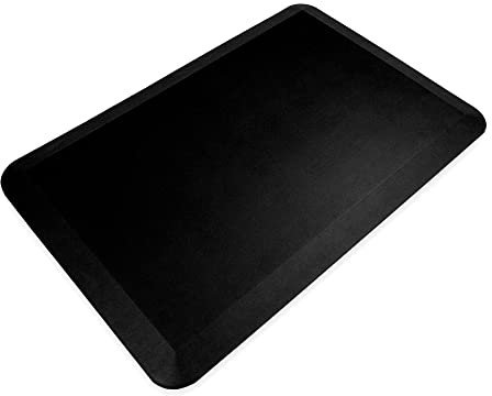 Ergotopia Anti-Ermüdungsmatte für Steharbeitsplätze - Ergonomische Arbeitsplatzmatte für gesundes & schmerzfreies Stehen - rutschfeste Stehmatte aus umweltfreundlichem PU (Schwarz)
