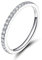 Zakk Eternity Ring Damen Ewigkeitsringe Vorsteckring Schmal Silber 925 Zirkonia Verlobungsringe Eheringe Trauringe Memoire Ring (Silber,53 (16.9))