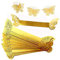 Anloo Schmetterlings Papier Serviettenring, 100 Stück 3D Laser geschnittene Serviettenschnallen Band für Hochzeitsessen Party Serviette Table Festival Jubiläumsrestaurant (Gold)