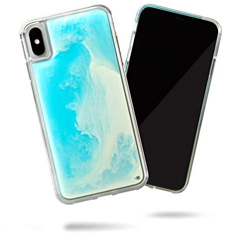 SteepLab Flowing Neon Sand Liquid iPhone Xs Max Case - Full Body Protection with Raised Bezel - Ocean and Beach