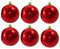 Weihnachtskugeln aus Kunststoff zum Hängen für den Außenbereich - Frost und Wetterfest - Outdoor Weihnachtkugeln - Christbaumkugeln für draußen (6 Stück Rot 12 cm)