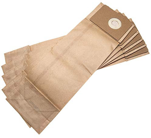 vhbw 5X Staubsaugerbeutel kompatibel mit Nilfisk Advance Spectrum D12, D15, GU, S12, S15 Staubsauger - Papier, 40,9cm x 12,9cm, braun