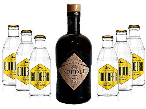 Needle Blackforest Dry Gin 0,5L (40% Vol) + 6 x Goldberg Tonic Water 0,2l MEHRWEG inkl. Pfand- Needle Blackforest Dry Gin
