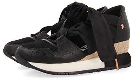 Sneakers Negras Tipo Espadrille para Mujer LIZARDA