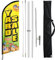 FSFLAG Yard Sale Feder Fahnenmast Kit und Erdspieß, 3 m Werbung Swooper Business Schild Fahnenmast Kit für Hofverkauf