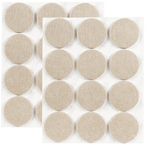 Dicke Möbel Pads, 24pcs 40mm Selbstklebende Filz Pads für Hartholzböden zu verhindern, Kratzer Schalldämmung (Beige)