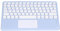 Dpofirs Ultraflache Bluetooth Tastatur mit Touchpad, Smart Touch Cordless Cute Round Key Set Typewriter Flexible Keys, Full Size for Computer Laptop PC Desktop(Lila)