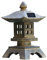 Uziqueif Japanische Solar Pagode Laterne Gartendeko, Zen Garten Statue Outdoor Japanischer Stil Dekor - Indoor/Outdoor Yard Dekoration für Landschaft, Balkon, Garten, Terrasse, Polyresin, 13x13x23 cm