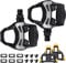 Road Bike Pedals Cycling Pedal Cleats Set Compatible with SPD SL System, Adjustable Wide Platform Waterproof Dustproof Bicycle Pedals for SPD-SL System Shoes Fitness Peloton Spin Bike