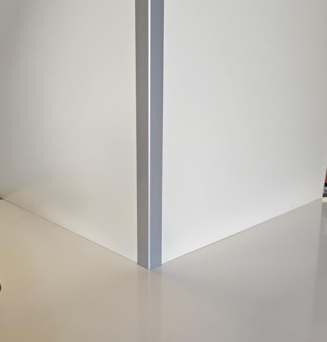 Lot de 5 Cornières d'angle Gris Alu RAL 9006- épaisseur 1 mm - Longueur 150 cm x (2 cm x 3 cm, Couleur Extérieur)