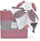 DOUDOU ET COMPAGNIE - Doudou pétale Lapin Rose- Rose - 27cm - Collection BOH'AIME - Cadeau Naissance - Jolie boîte Cadeau - Lavable en Machine 30°C - Tout Doux pour les Câlins - DC4027