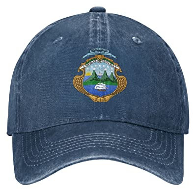 452 Mütze Wappen Von Costa Rica Baseball Cap Waschbar Schirmmütze Freizeit Sonnenmütze Für Reisen Erwachsene Herren