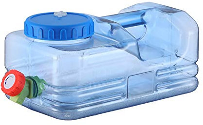 RuiDay 5-22L Water Container with Tap,Portable Plastic Camping Water Containers Bucket,Easy Clean BPA-Free Drink Water Carrier,Water Tank for Camping Outdoor,Travel,Party,Emergency