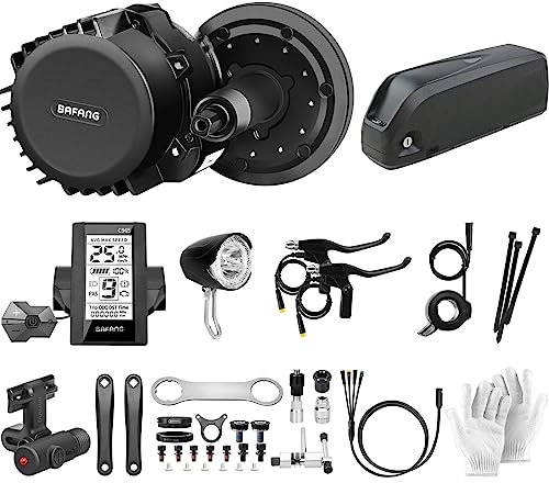 Bafang Moteur central 1000 W 48 V avec batterie BBS03 Kit de conversion ebike C965, batterie 48 V 16 Ah et chargeur de batterie