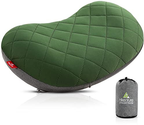 HIKENTURE Aufblasbares Kissen mit Abnehmbarem Bezug - Camping Kopfkissen - Reisekssen Campingkissen zum Schlafen - Inflatable Pillow-A3