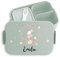 Kinder Bento Box Midi für Mepal Bentobox - Brotbox süßer Hase Vesperdose Hasen Jausenbox Langohr Lunchbox Bunny I Ostern - 900 ml - Sage Grün - brotbüchse kindergarten brotdose mädchen schule