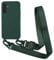 Yichxu Mobile Phone Lanyard Case for Samsung Galaxy A34 5G with Strap, TPU Silicone & Nylon, Shockproof, Wireless Charging Compatible, Green