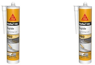 SIKA- Sikaflex 143 Rapide - Colle-mastic à prise rapide avec maintien immédiat très élevé intérieur et extérieur, 290 ml, Blanc (Lot de 2)