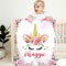 Personalisierte Babydecke mit Namen Kinderdecke Namensdecke Tier Elefant Panda Individuelle Baby Decke für Geburtstag, Geschenke