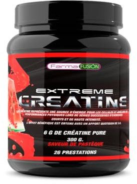 100% de créatine monohydrate microfiltrée | 5000mg de créatine par dose journalière | Améliore l'endurance physique et la croissance musculaire | Dissolution facile| 300 g. Goût pastèque
