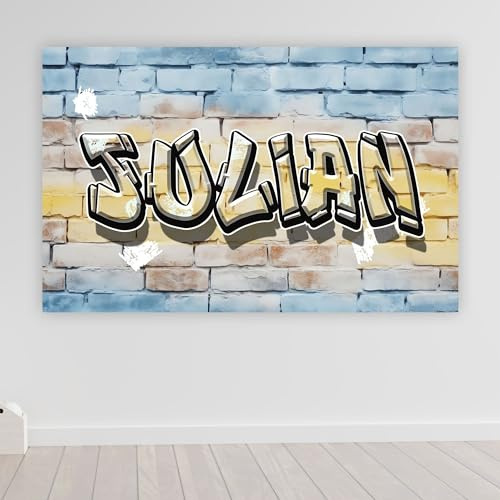 timalo Poster personalisiert mit Namen | 120 x 61 cm Graffiti, Backsteinwand, Streetart, Urban | Gamer Bild für die Wand Jugendzimmer Gaming Motiv für Teenager Jungen und Mädchen Zimmer